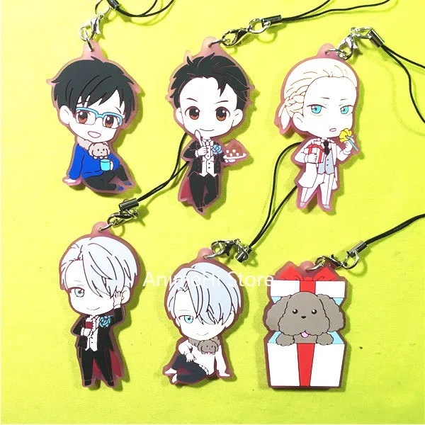 

Юрий! На ледяной Брелок фигурка кукла Katsuki Yuri Plisetsky Victor Nikiforov PVC брелок с подвеской для сумки для подарка