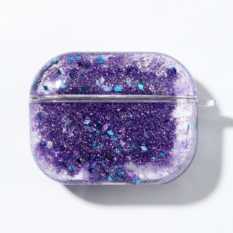 Чехол для Airpods Pro Liquid Quicksand Жесткий из поликарбоната apple airpods 3 2 1 аксессуары