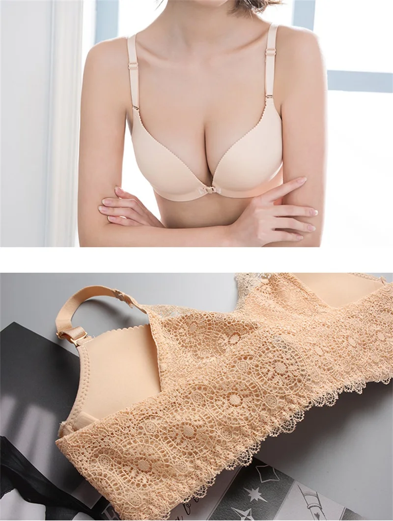 

Beautiful Back Women Wireless Seamless Front Closure Push Up Bras For Women Sexy Lingerie Fashion Bra
