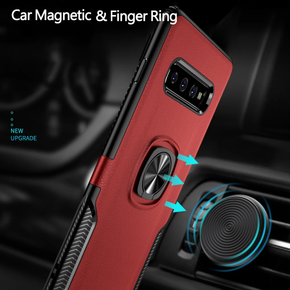 Магнитный кожаный чехол для телефона Samsung Galaxy S10 S9 S8 Plus Note 8 9 10 Pro For J3 J5 J7 2017 J4 J6 A6 A8 2018