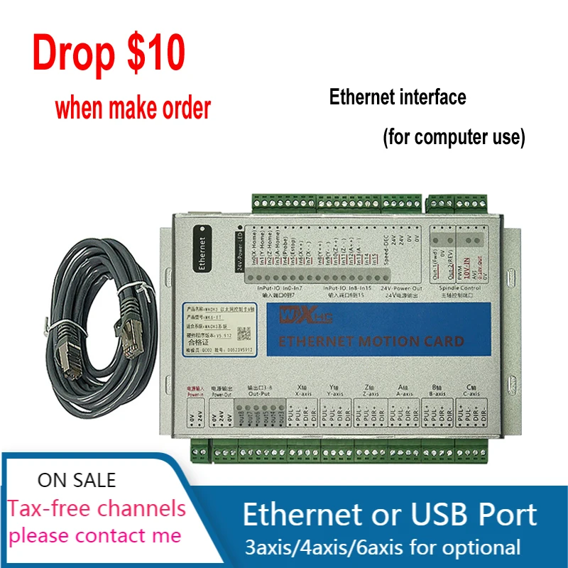 Новый Ethernet порт 2 МГц Mach3 ЧПУ карта управления движением MK3 MK4 MK6 контроль ler