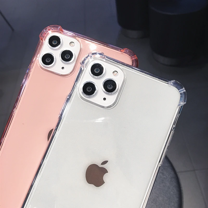 Shockproof Bumper Transparent Phone Case For iPhone 11 Pro Max X XS XR Xs 7 8 Plus Ultra Thin soft TPU Back Cover |