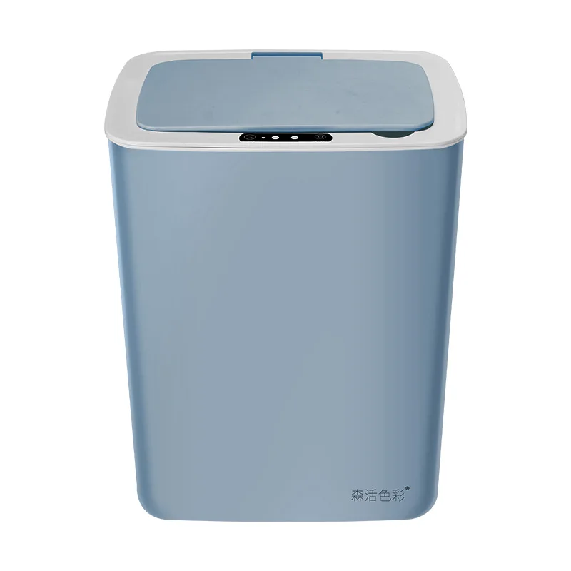 

14-16L New Smart Large-capacity Inductive Trash Can Household Living Room Bathroom Bedroom Kitchen Rechargeable Plastic Bucket