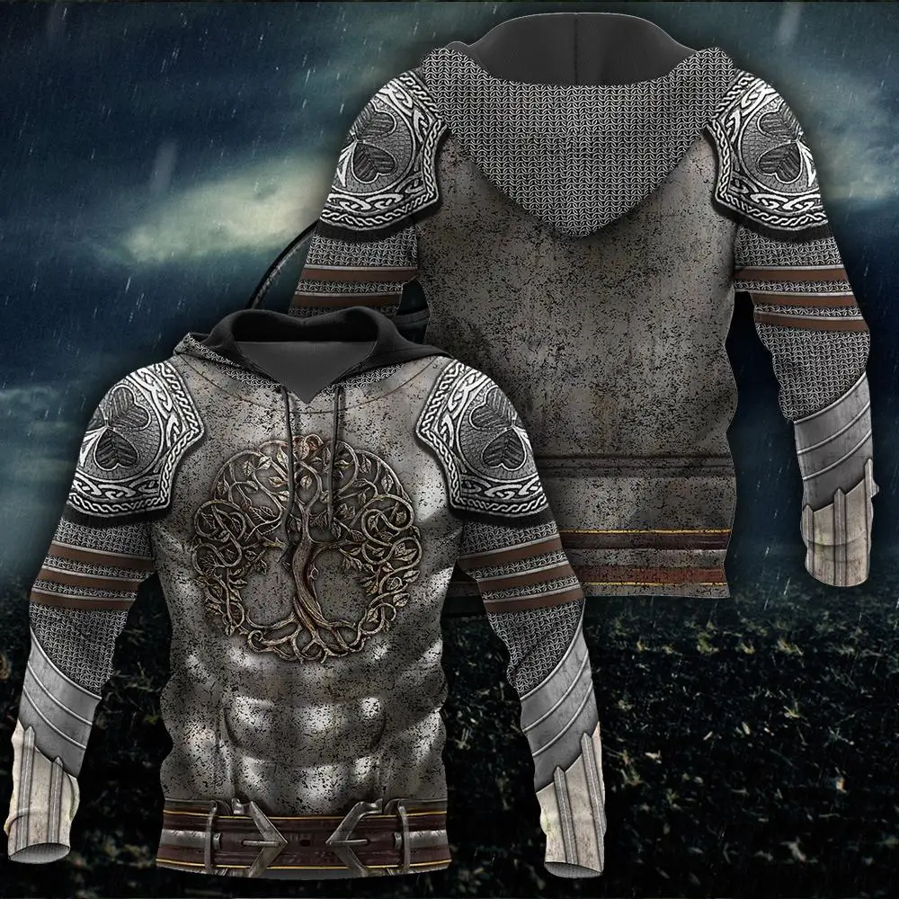 

Viking Armor Warrior Knight 3D Jacket Men/women Harajuku Hoodie Unisex Casual Streetwear Sweatshirt Pullover Sudadera Hombre C85