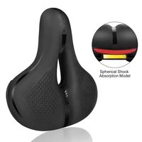 breathable bike seat big butt saddle bicycle saddle cushion leather surface seat mountain bicycle shock absorbing hollow cushion