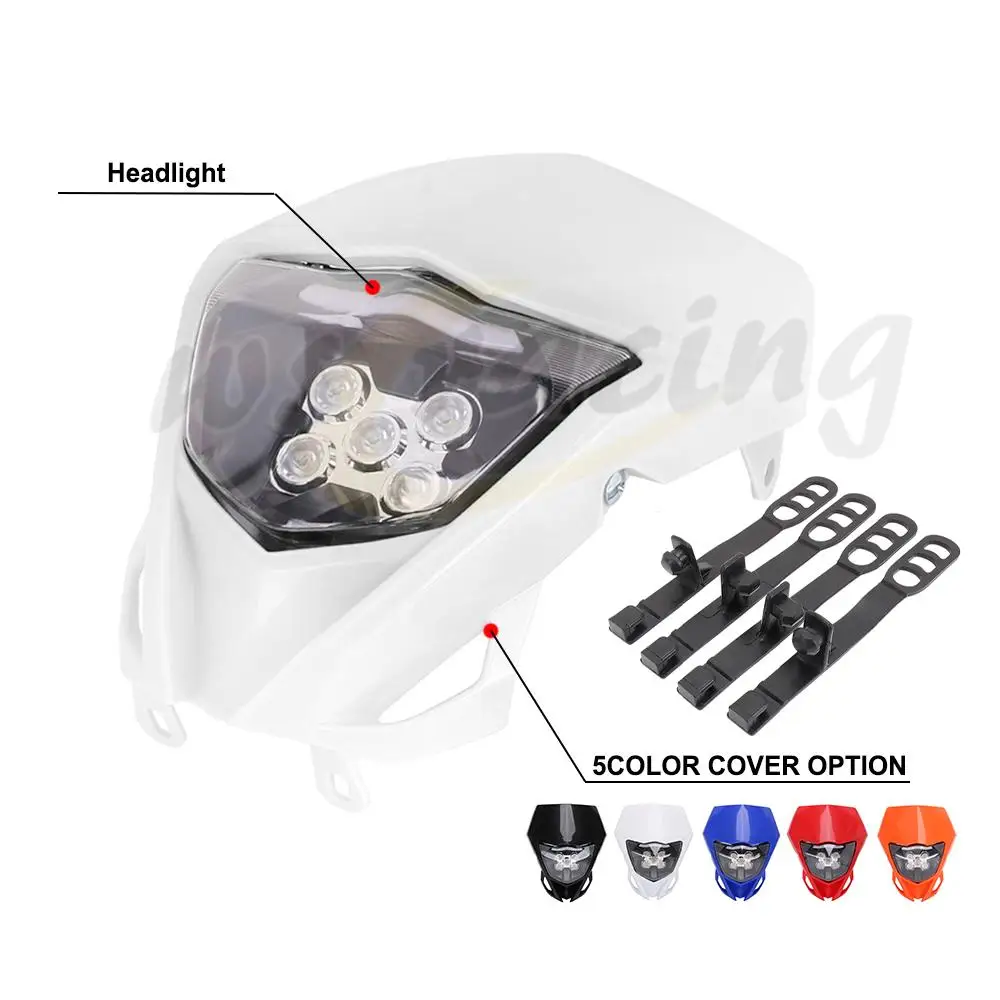 

Universal Motorcycle New LED Headlight Headlamp Head Lamp Light For KTM HONDA YAMAHA SUZUKI EXC XCF SX CR CRF DRZ YZ YZF RMZ DR