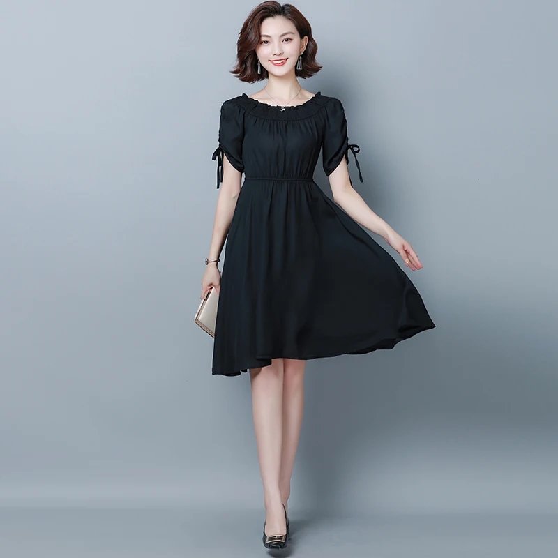 С открытыми плечами шифон Вечерние по колено пляжное платье вечерние платья