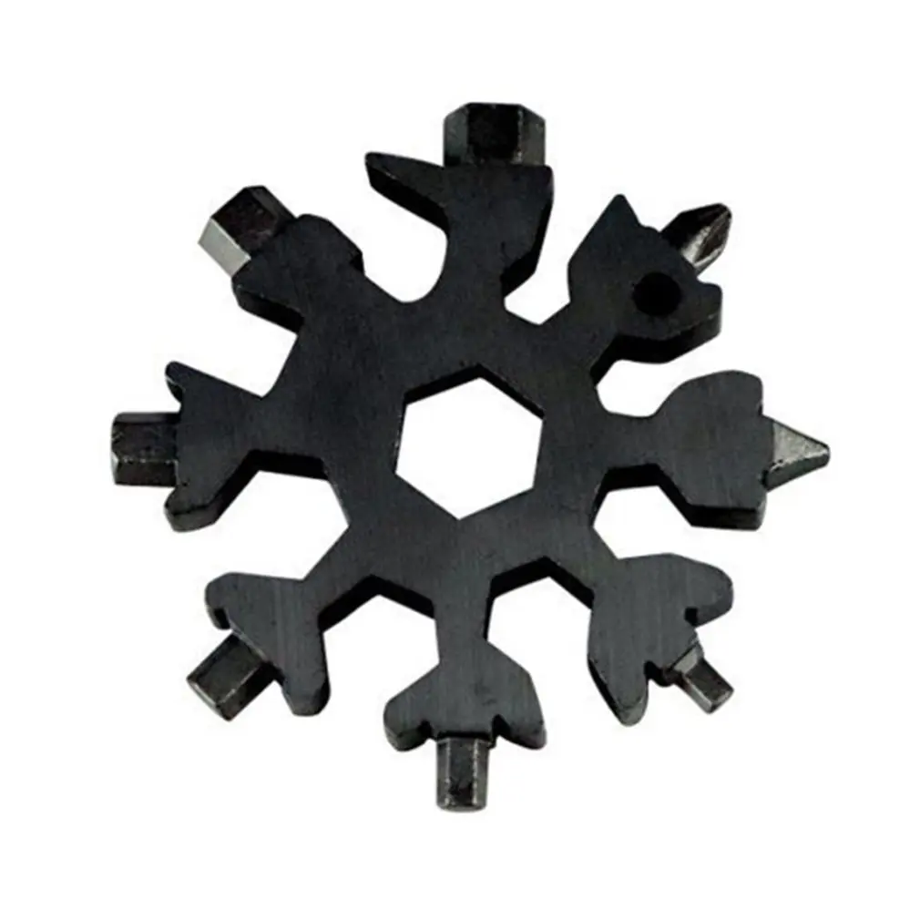 

18 in 1 Multifunction Snowflake Wrench Screwdriver Mini Hex Wrench Portable Outdoor Pocket Tool Key Ring Survive Hand Tools