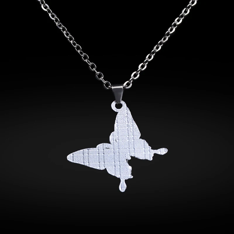 Кулон в форме бабочки ожерелье из нержавеющей стали контроль температуры