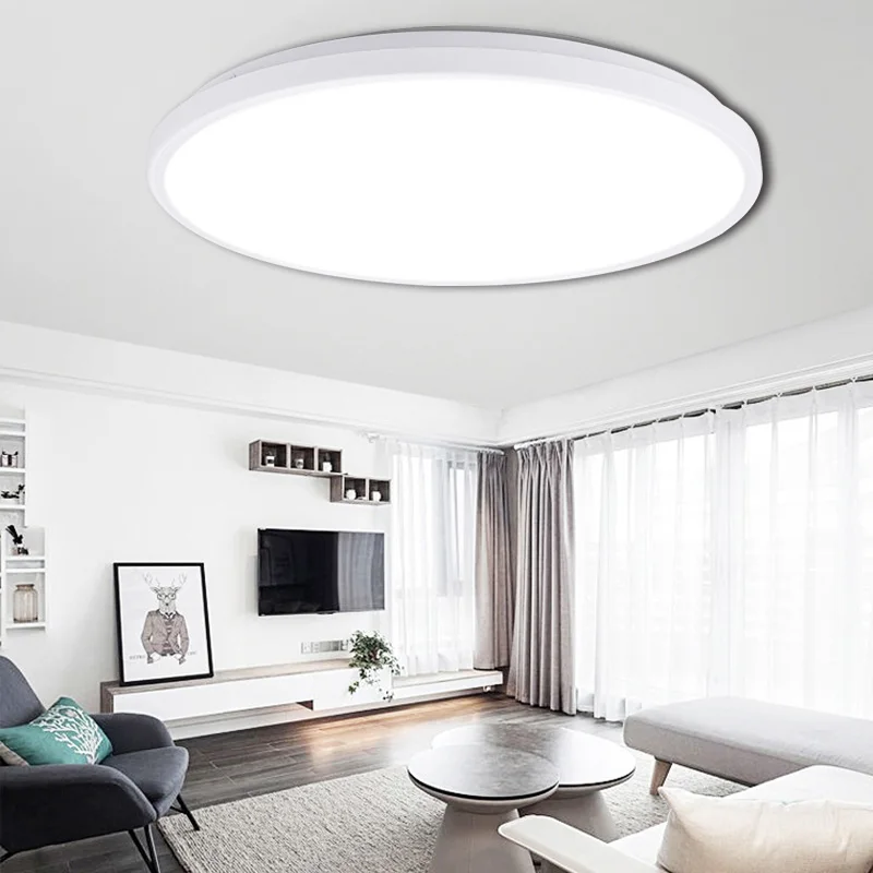 Современные светодиодные потолочные лампы круглые 16 Вт 15 20 30 50 220 В для дома