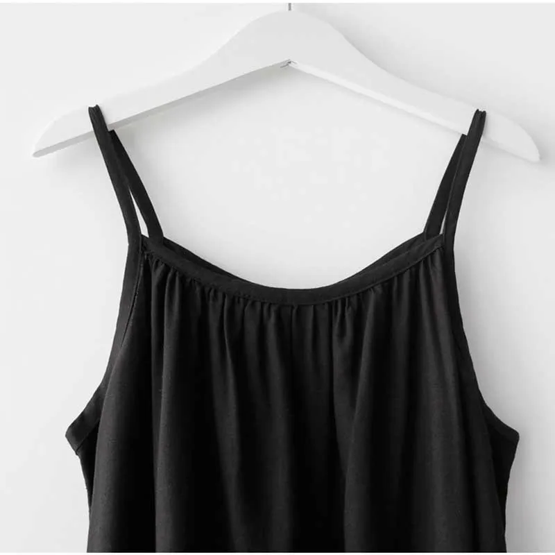 Girls Dress 2019 Summer Teenager Teen Children Solid Black Casual Sleeveless Kids Short Dresses Brief Beach | Детская одежда и