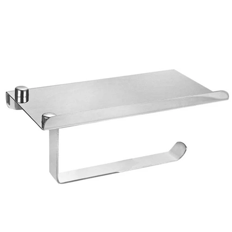 Нержавеющая сталь держатель туалетной бумаги рулон вешалка с мобильный телефон