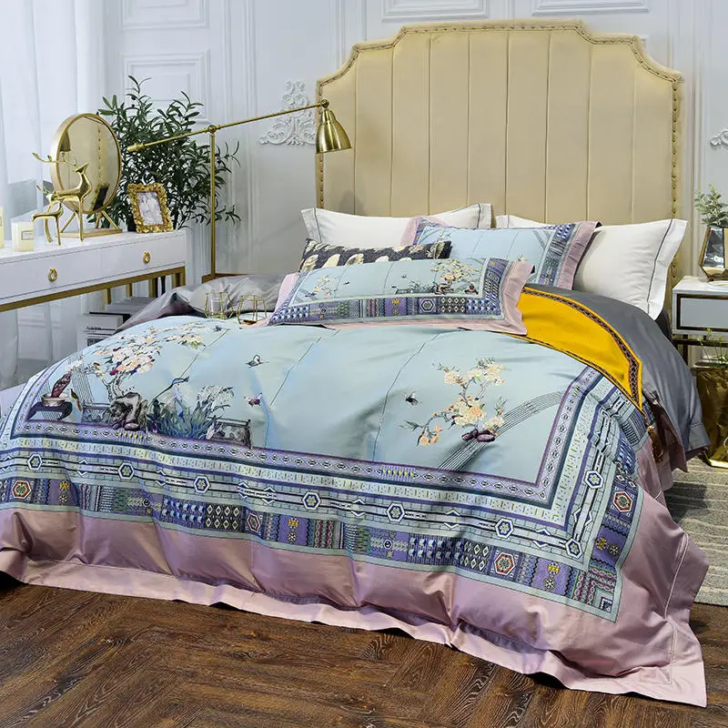 Комплект постельного белья 100S из египетского хлопка цифровой комплект с