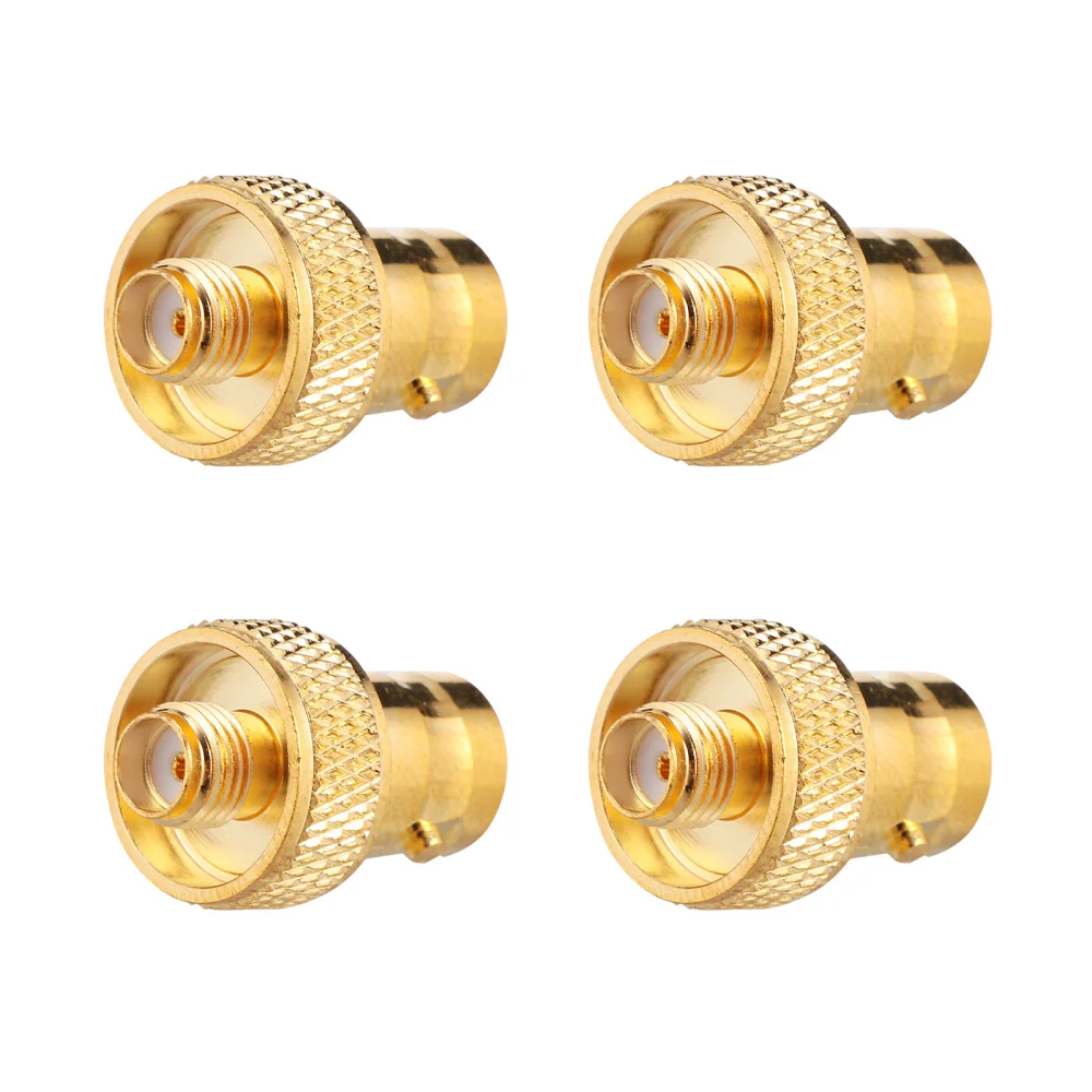 

4Pcs Interphone Coaxial Antenna Adapters BNC Female to SMA Female Connectors