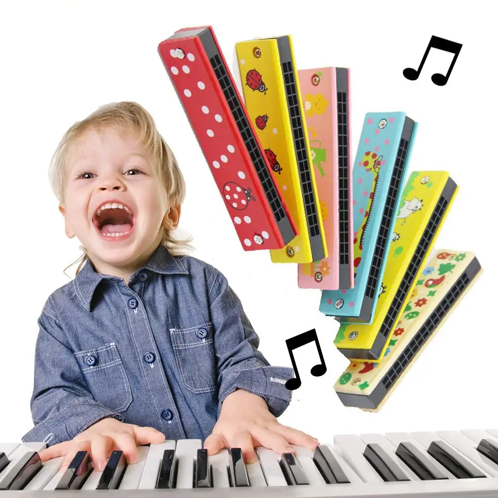Arm&oacute;nica de dibujos animados para ni&ntilde;os, instrumento de viento para principiantes, juguetes educativos musicales para ni&ntilde;os-4