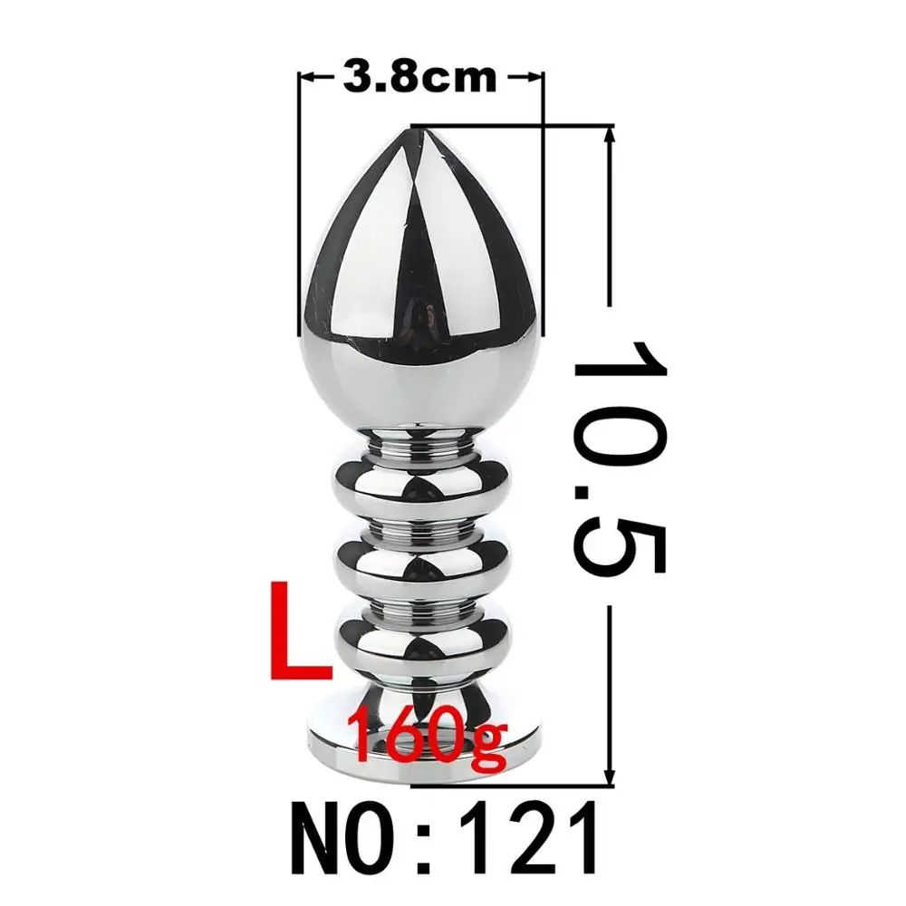 3 Размеры металлическая Анальная пробка поддельные фаллоимитаторы большого