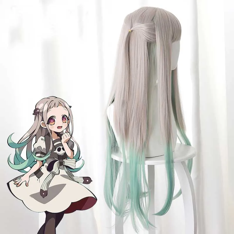 2020Nene Yashiro Косплей парик из синтетических волос длинные прямые волосы Jibaku Shounen Hanako