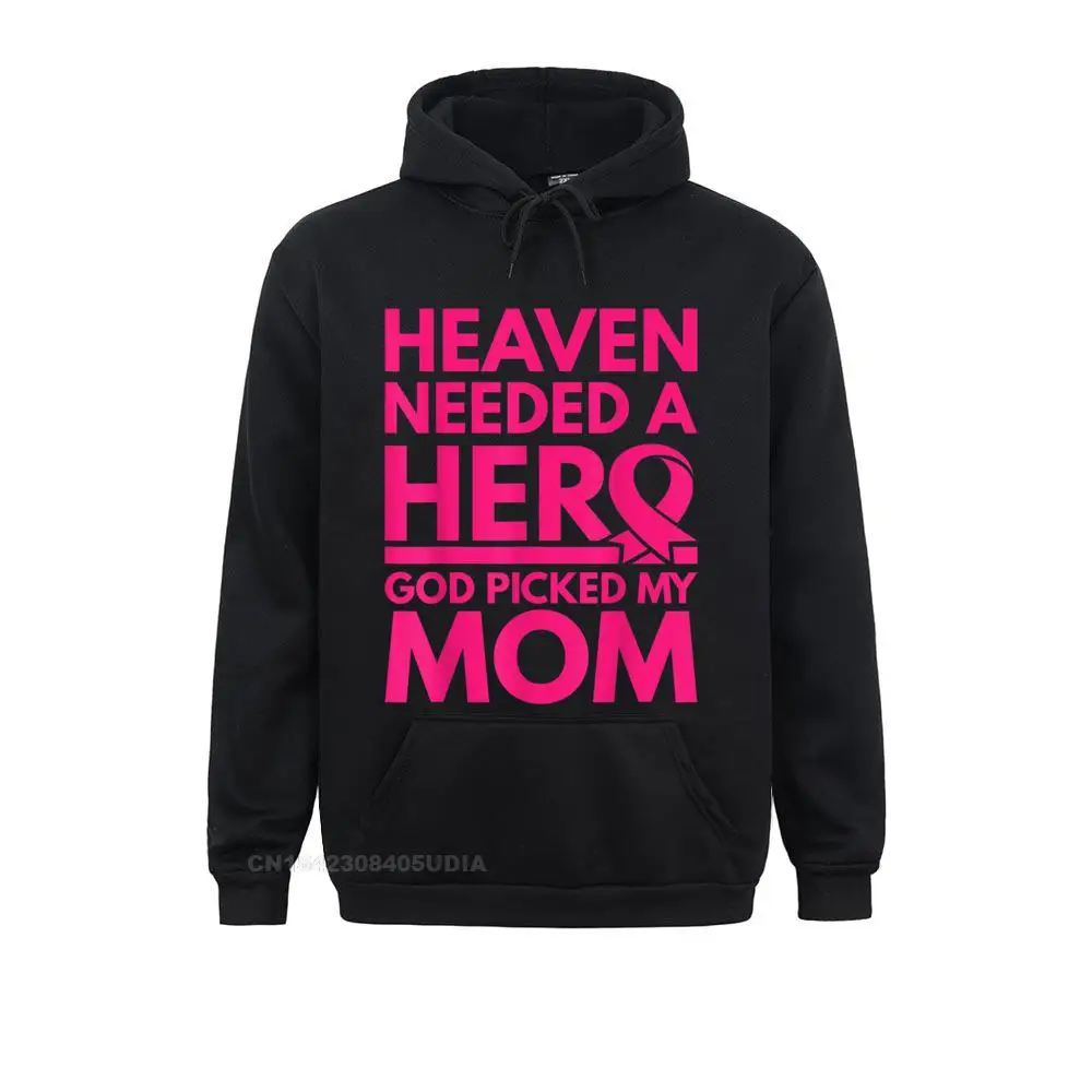 

Mom Heaven Angel Fallen Breast Cancer Awareness Shirt Sweatshirts Casual Long Sleeve Graphic Hoodies Hoods For Men Summer/Fall