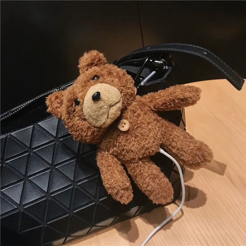 Для Airpods pro 2 3 Чехол Kawaii 3D плюшевый бурый медведь чехол для наушников Etui Air pods eirpods +