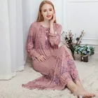 Женская Длинная свободная ночная рубашка из хлопка и модала