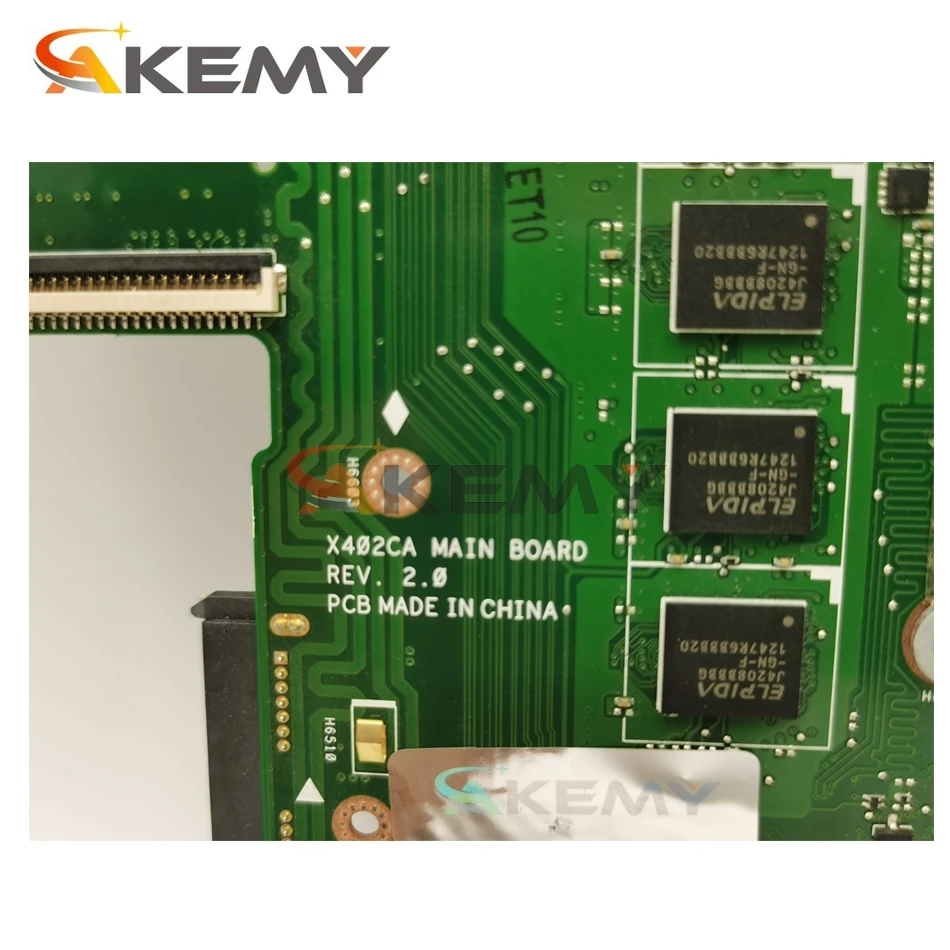 

Akemy X402CA Laptop motherboard for ASUS X502CA X502C X402C original mainboard 4GB-RAM I7-3517U CPU
