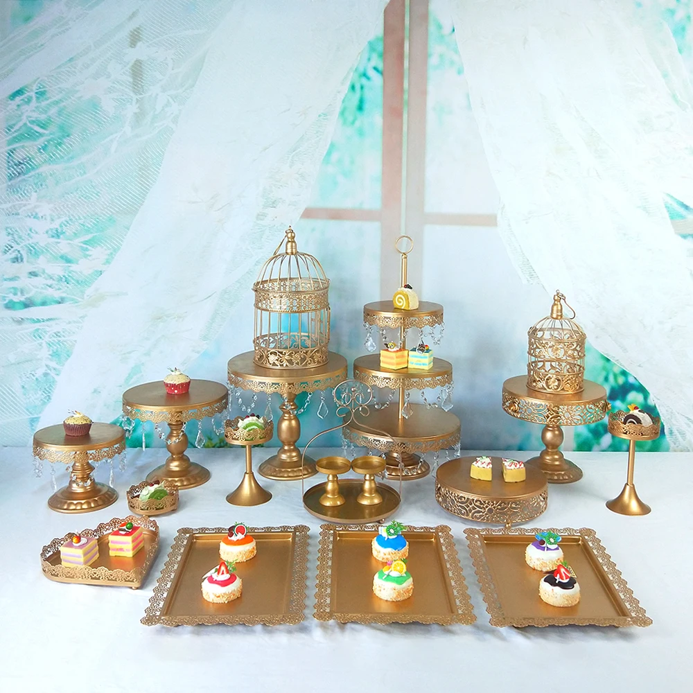 Tobs золотой торт стенд Свадебная стойка для кексов башня Декор принадлежности