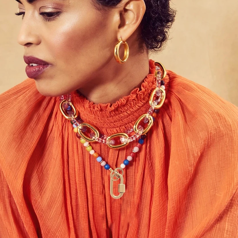 Ожерелье из кубинской цепи в стиле панк для мужчин и женщин винтажное Ювелирное