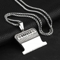 2020 new stainless steel blade pendant necklace mens fashion gold and two color necklace accessories