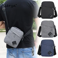 xierya men messenger bags canvas shoulder bag mens simple waterproof crossbody bag travel mini satchel bag for man waist packet