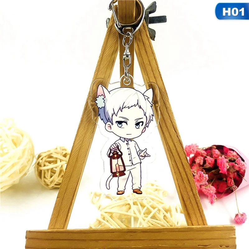 KEY4329H01 Аниме обещанный Neverland Yakusoku no Neverland Норман Рей Эмма Косплей стенд фигура акриловый брелок Шарм брелок подвеска - Цвет: KEY4329H01