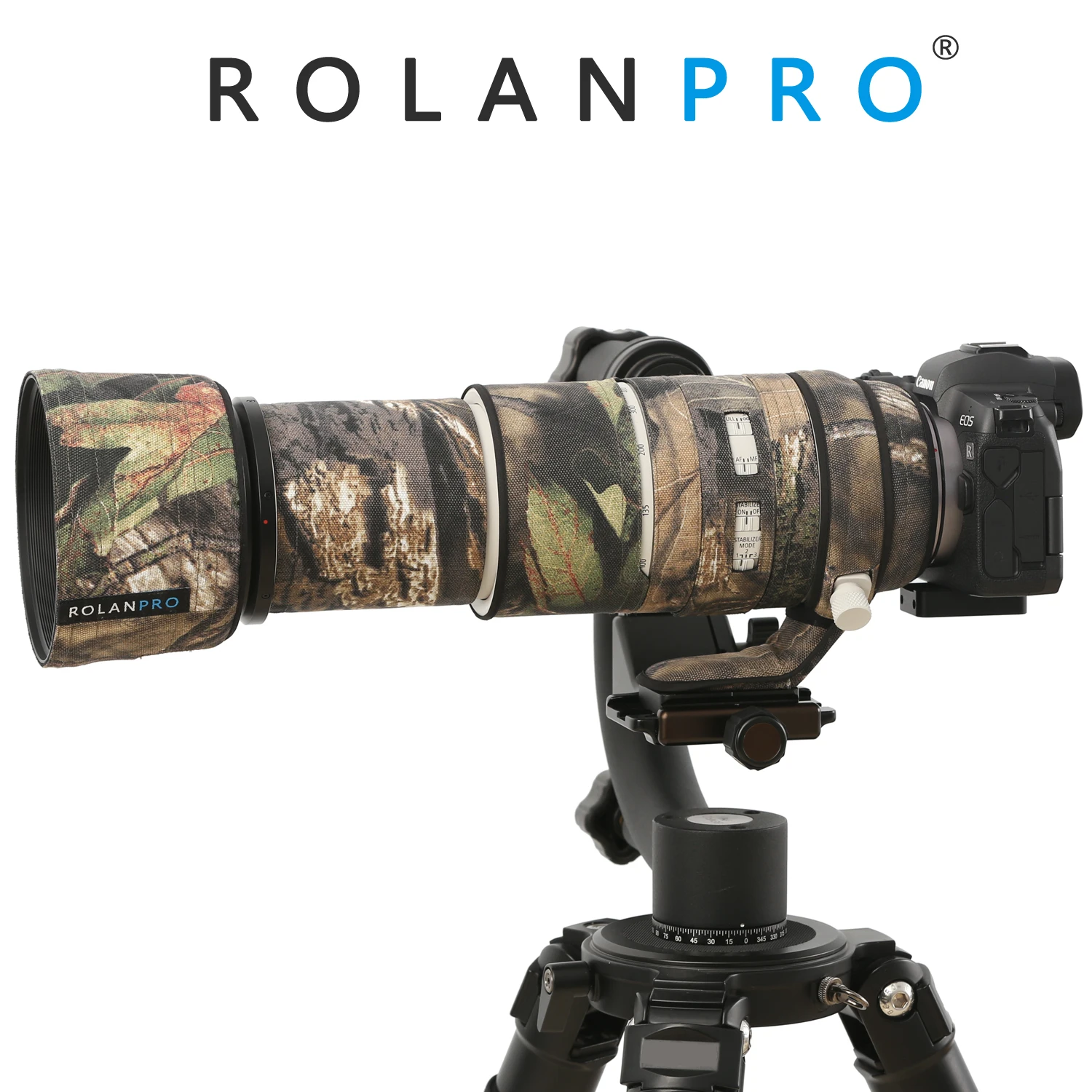 ROLANPRO водонепроницаемый чехол для объектива Canon RF 100-500 мм F/4 5-7 1 L IS USM Камуфляжный