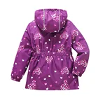 Куртка флисовая детская, теплая, с цветочным принтом, водонепроницаемая