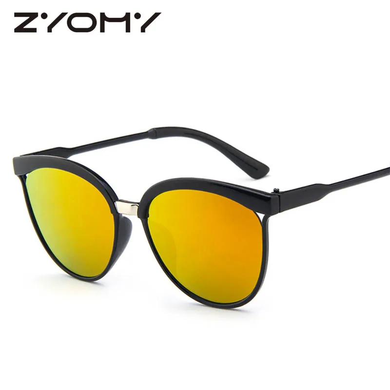 

Q Casual Brand Designer Big Frame Sunglasses Female Retro Reflective Flat Lens Goggles Gafas Retro Eyewear UV400