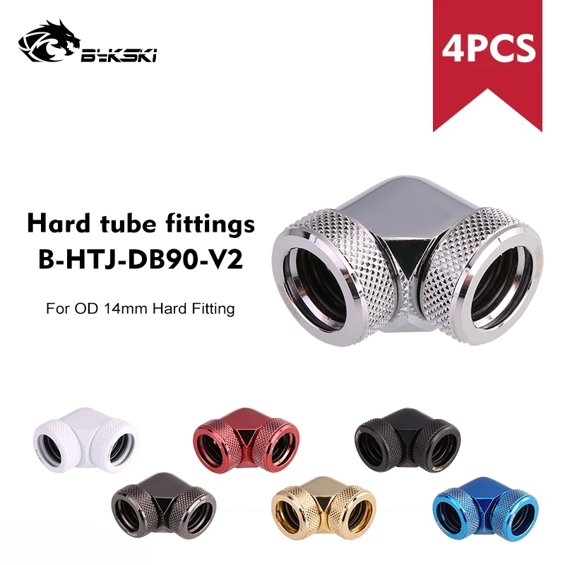 

Адаптер для водяного охлаждения 90 градусов Bykski, подходит для жестких труб od14 мм