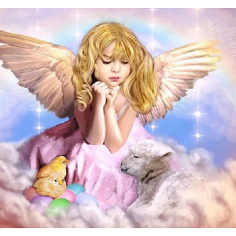 

5D DIY Square/Round Diamond Diamond Painting Character Painting Angel Baby Beautiful Scenery Picture Cross Stitch Decor TX1026
