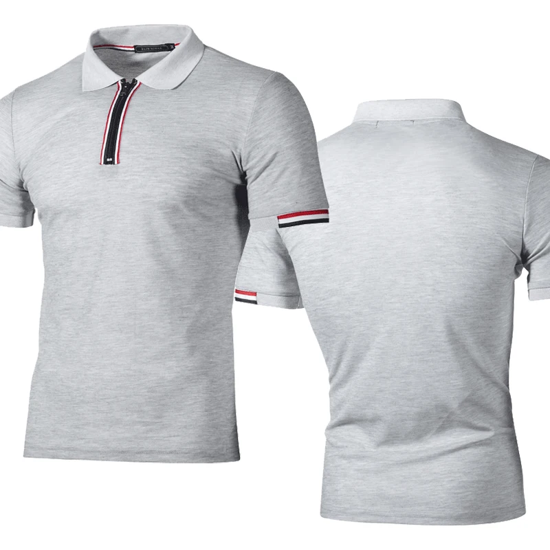 

Рубашка-поло мужская с коротким рукавом, модная Повседневная блуза в полоску, с принтом логотипа, с лацканами, в стиле хип-хоп