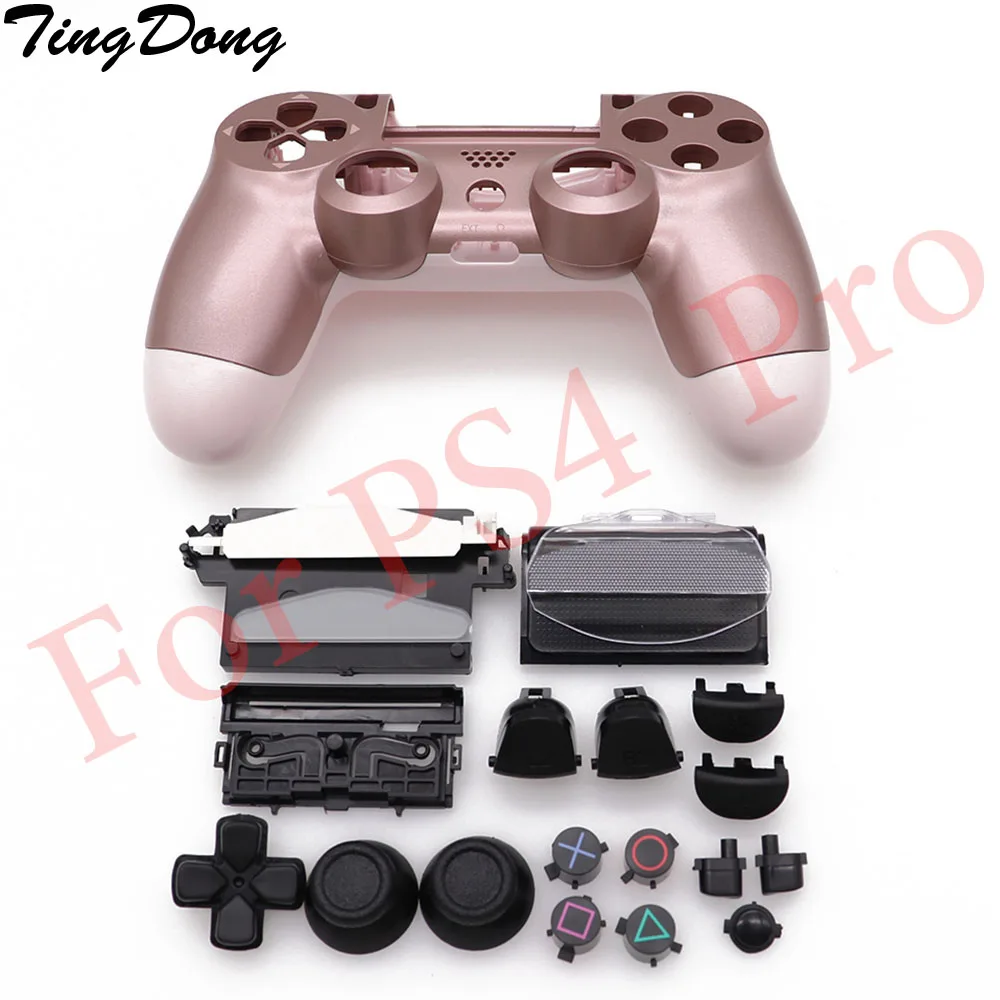 PS4 Pro 4.0 Controller Rose Pink Case Soft Smooth Housing Shell Cover For PS4 Pro V2 Dualshock 4 Pro JDS 040 JDM 040