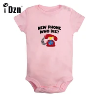 idzn new phone who dis baby boys fun rompers baby girls cute bodysuit infant short sleeves jumpsuit newborn soft clothes