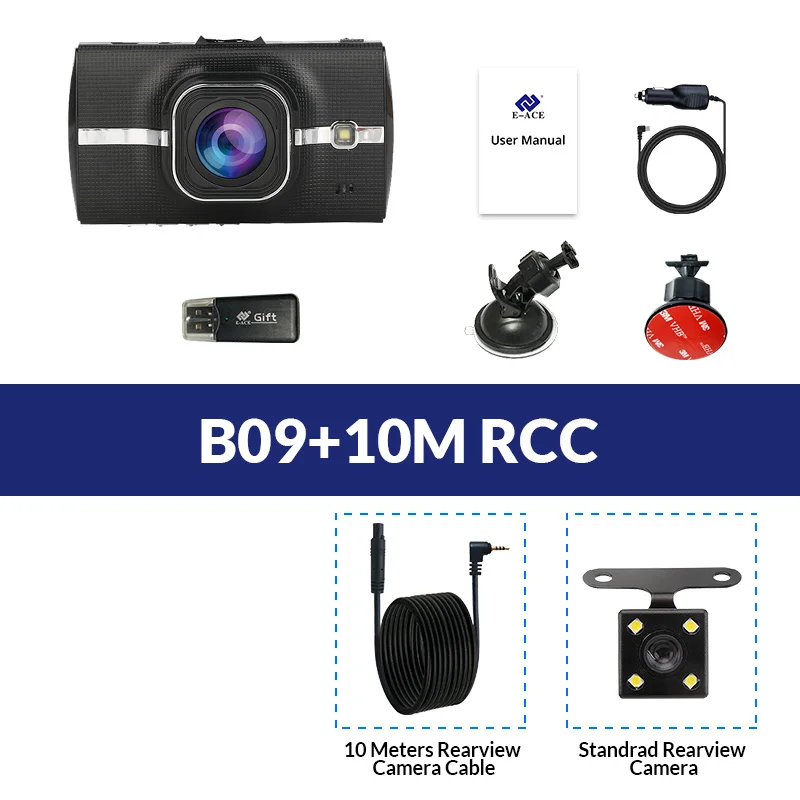 E-ACE Автомобильный видеорегистратор с gps трекером, видеорегистратор Full HD 1080 P, видеорегистратор ADAS LDWS, камера ночного видения, Автомобильный регистратор, видеорегистраторы