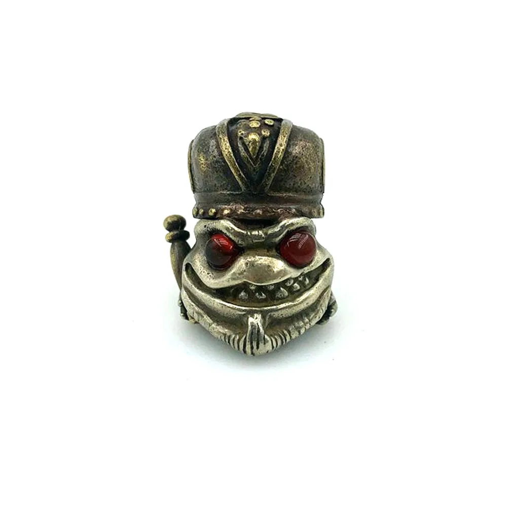 На открытом воздухе DIY Инструменты EDC Белый латунный лягушка папа череп нож