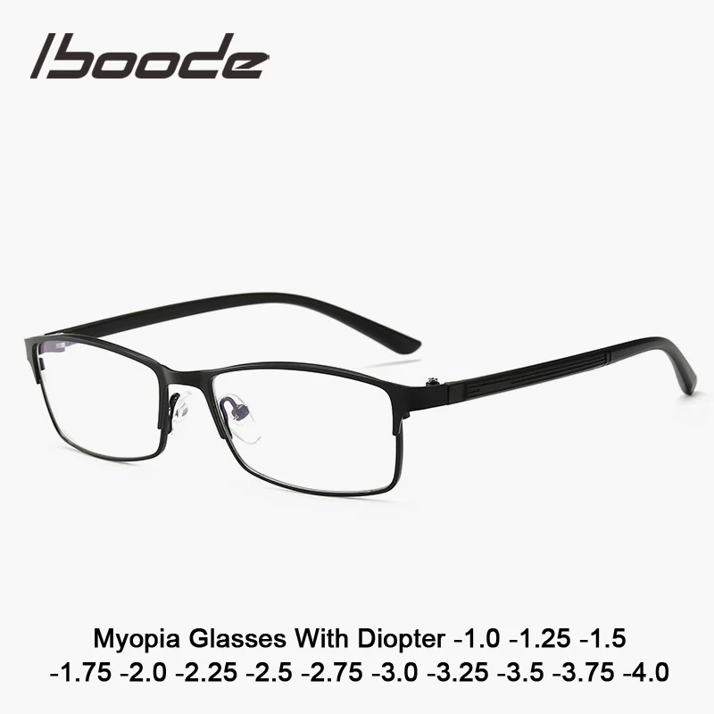 Очки iboode мужские/женские для близорукости квадратные металлические деловые с