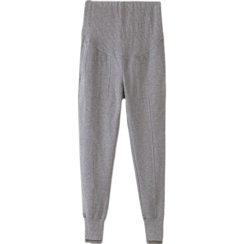 

8034# Autumn Fashion Sports Casual Cotton Maternity Pants Elastic Waist Belly Sweatpants Clothes for Pregnant Women Pregnancy