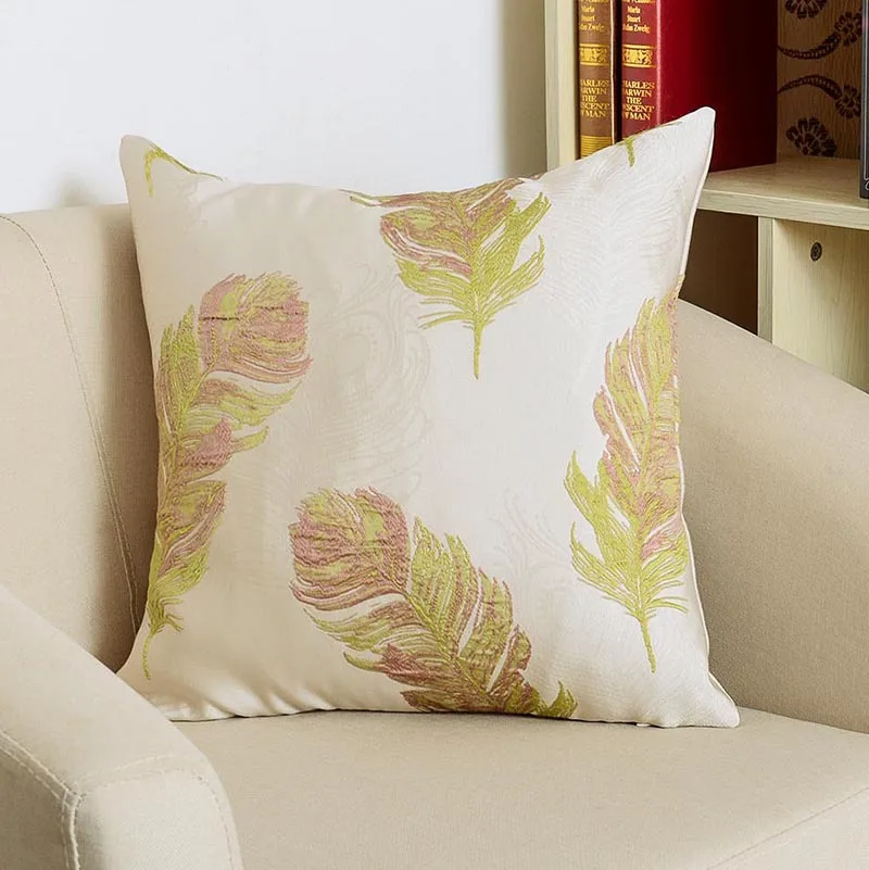

Jacquard Feather Cushion Cover Sofa Home Decorative Pillow Covers for Bedroom Office Decoration Car lumbar Cushion Cover