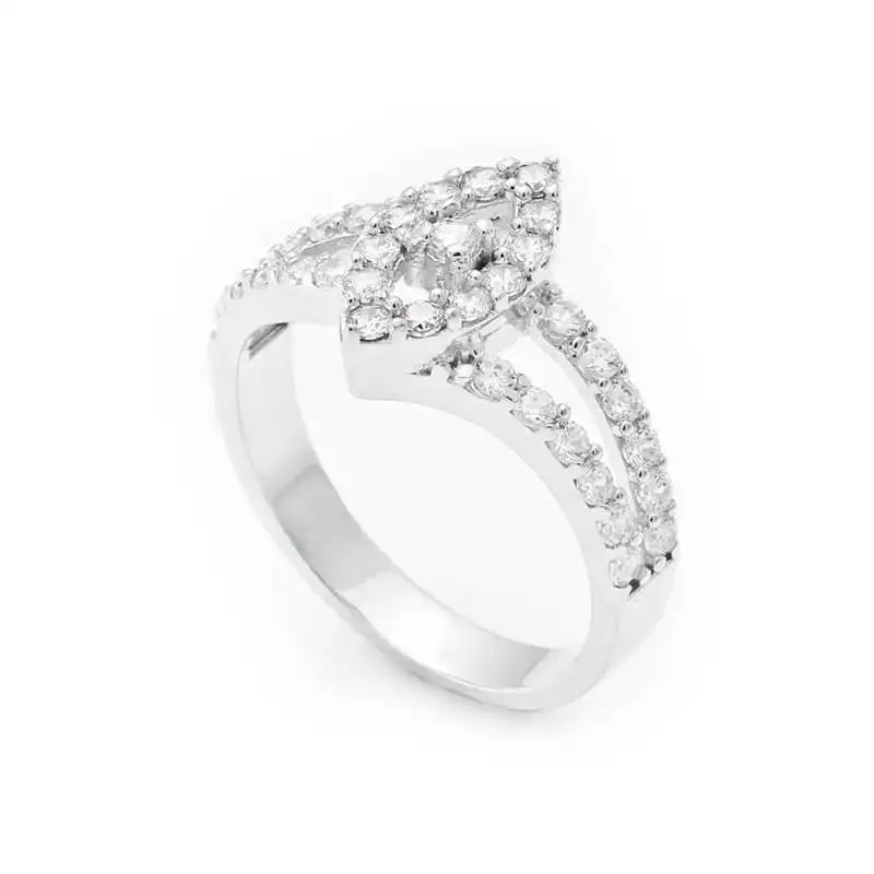 

Silverlina Silver Multi Cubic Zirconia Shuttle Lady Ring