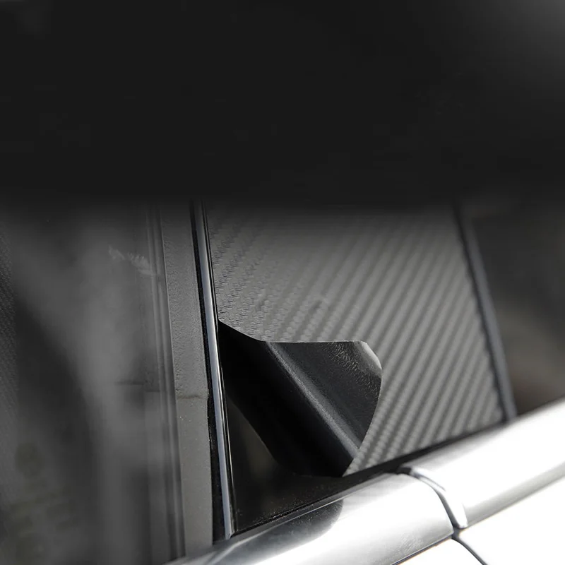 Lsrtw2017 углеродное волокно ПВХ автомобиль B столб окна облицовки для Volkswagen Arteon 2017 2018