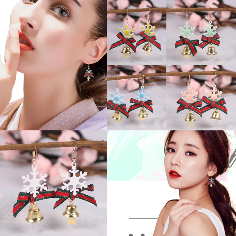 DIY серьга с рождественской тематикой для женщин и девочек Разноцветные серьги