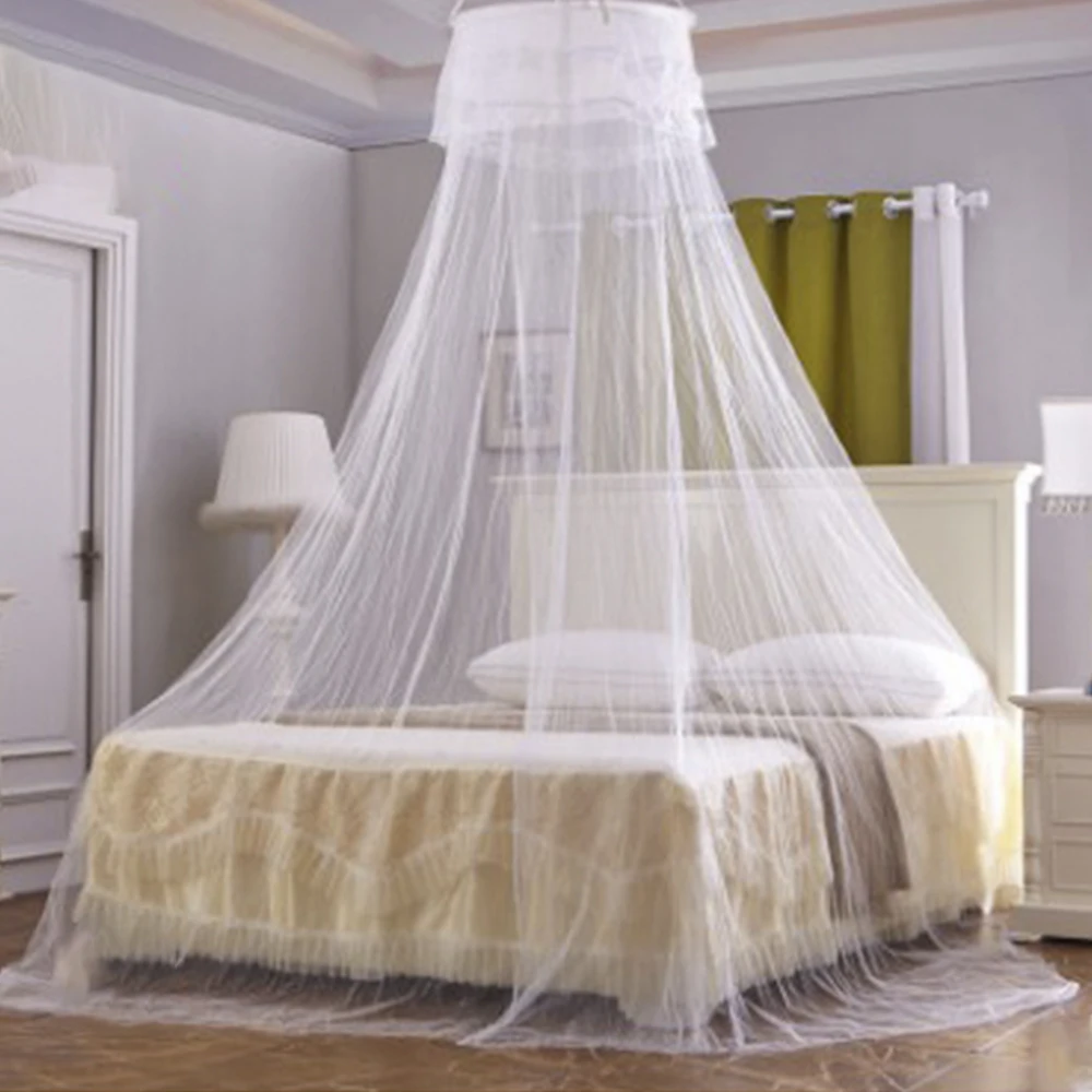 

2021 Bed Canopy Mosquito Net Fly Insect Protection Hung Dome Mosquito Net Mesh For Double Bed Home bedroom Baby Adults
