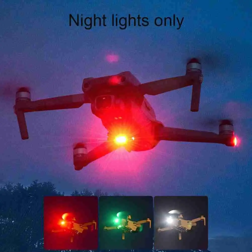 1PC For Dajiang UAV Flash Light Air2s 3 Colors Mini Flash Lights Night Spirit Searchlight Light Warning Safety Accessories P3U9