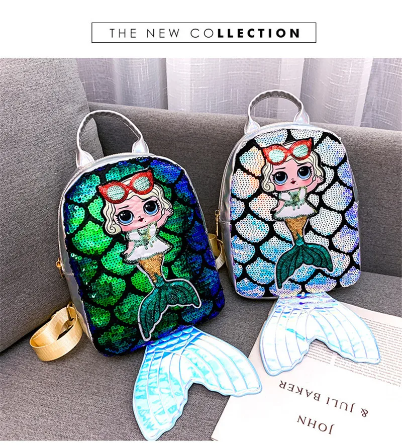 2019 Новый женский рюкзак с пайетками для девочек милый студента Школьный Рюкзак