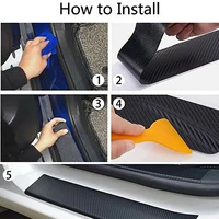 car carbon fiber car sticker door sill scuff anti scratch tape protection film for automotive wrap film anti collision 710cm5m
